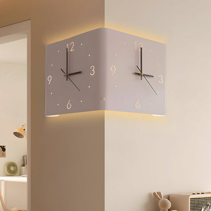 Corner LED Wall Clock