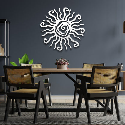 Metal Sun Wall Art
