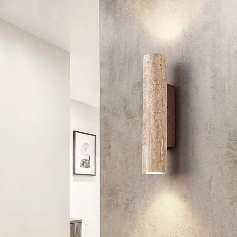 Auremi Taupe Marble Wall Sconce