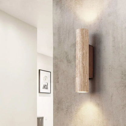 Auremi Taupe Marble Wall Sconce