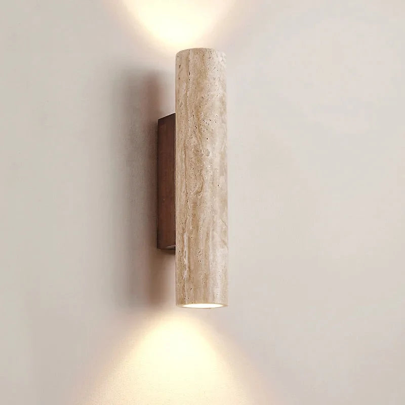 Auremi Taupe Marble Wall Sconce