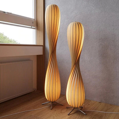 Twist Glow Wooden Floor Lamp