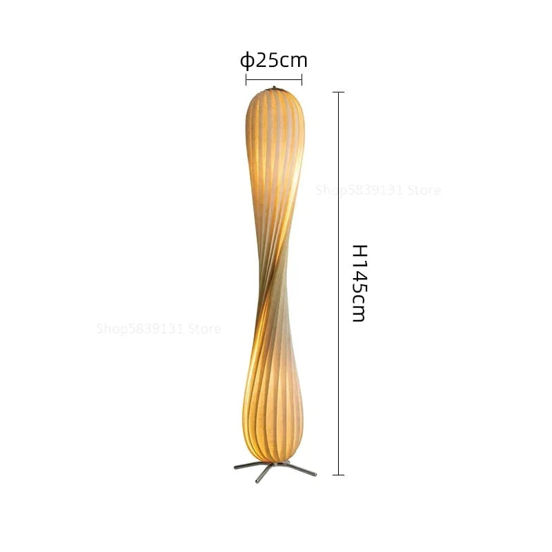Twist Glow Wooden Floor Lamp
