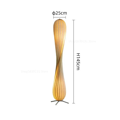 Twist Glow Wooden Floor Lamp