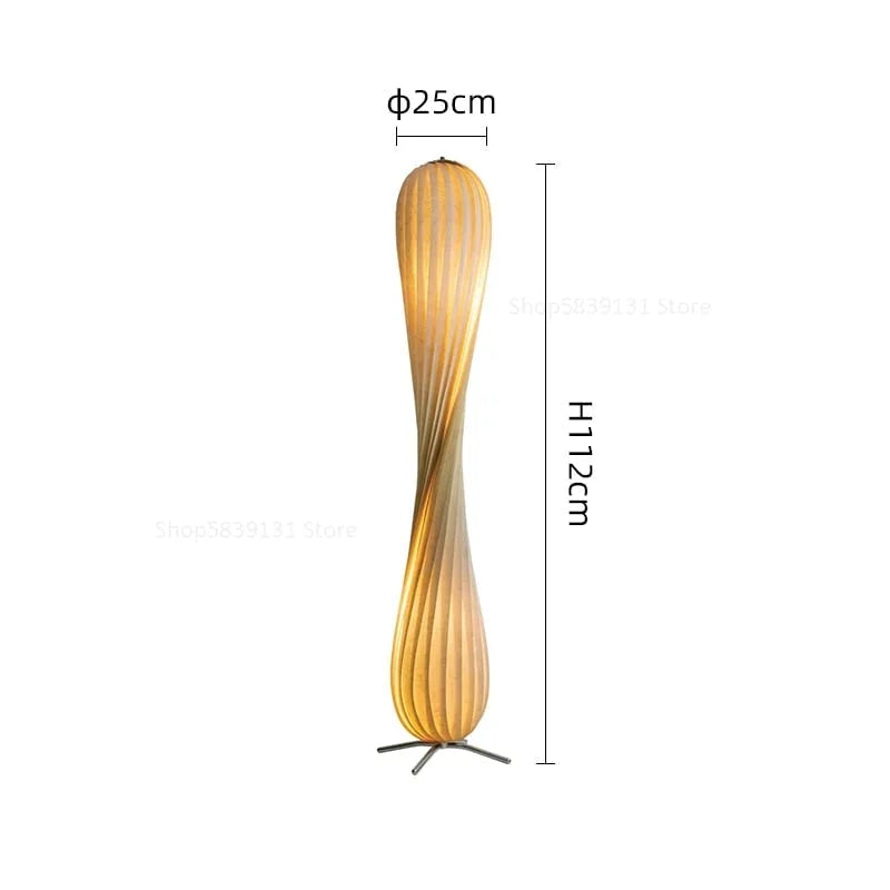 Twist Glow Wooden Floor Lamp