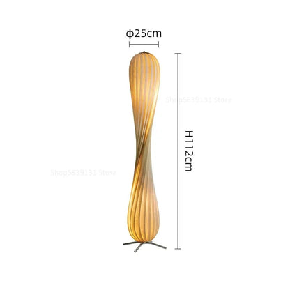 Twist Glow Wooden Floor Lamp