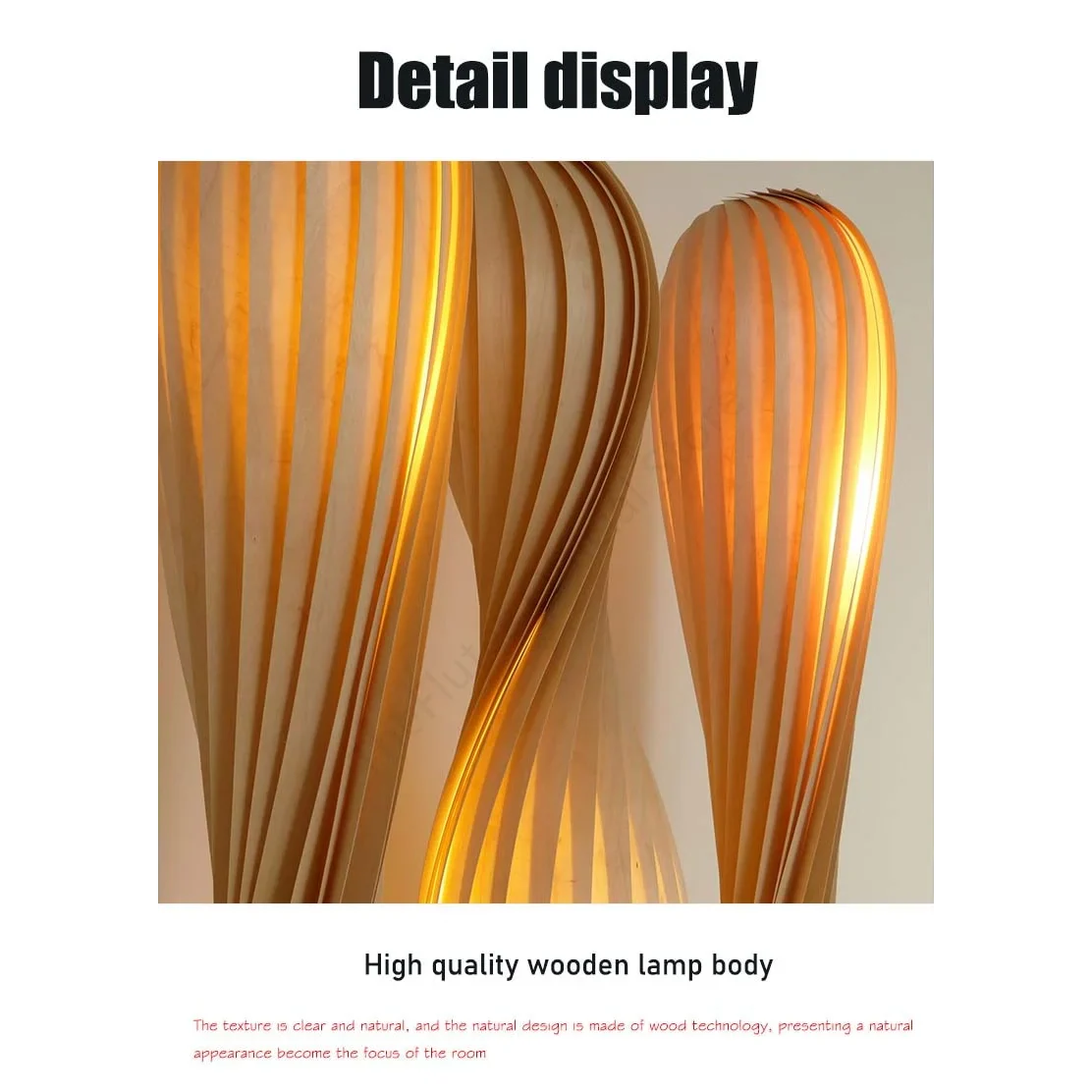 Twist Glow Wooden Floor Lamp