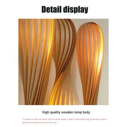 Twist Glow Wooden Floor Lamp