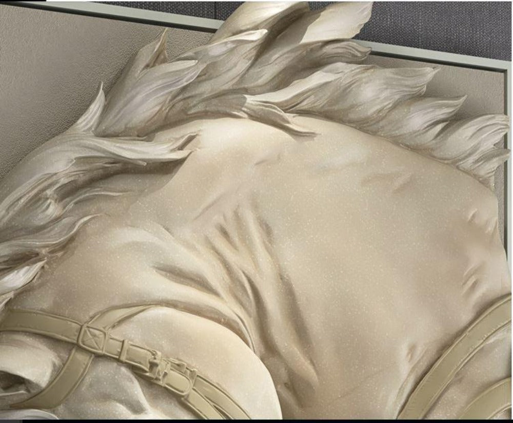 3D Horse Relief Wall Art