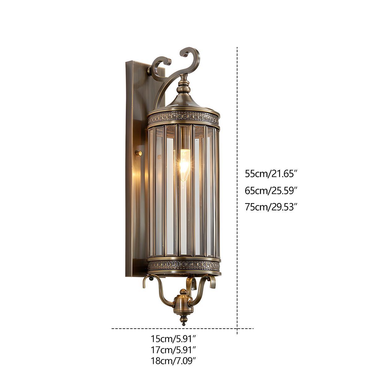 Vintage Waterproof Outdoor Lantern Wall Lamp