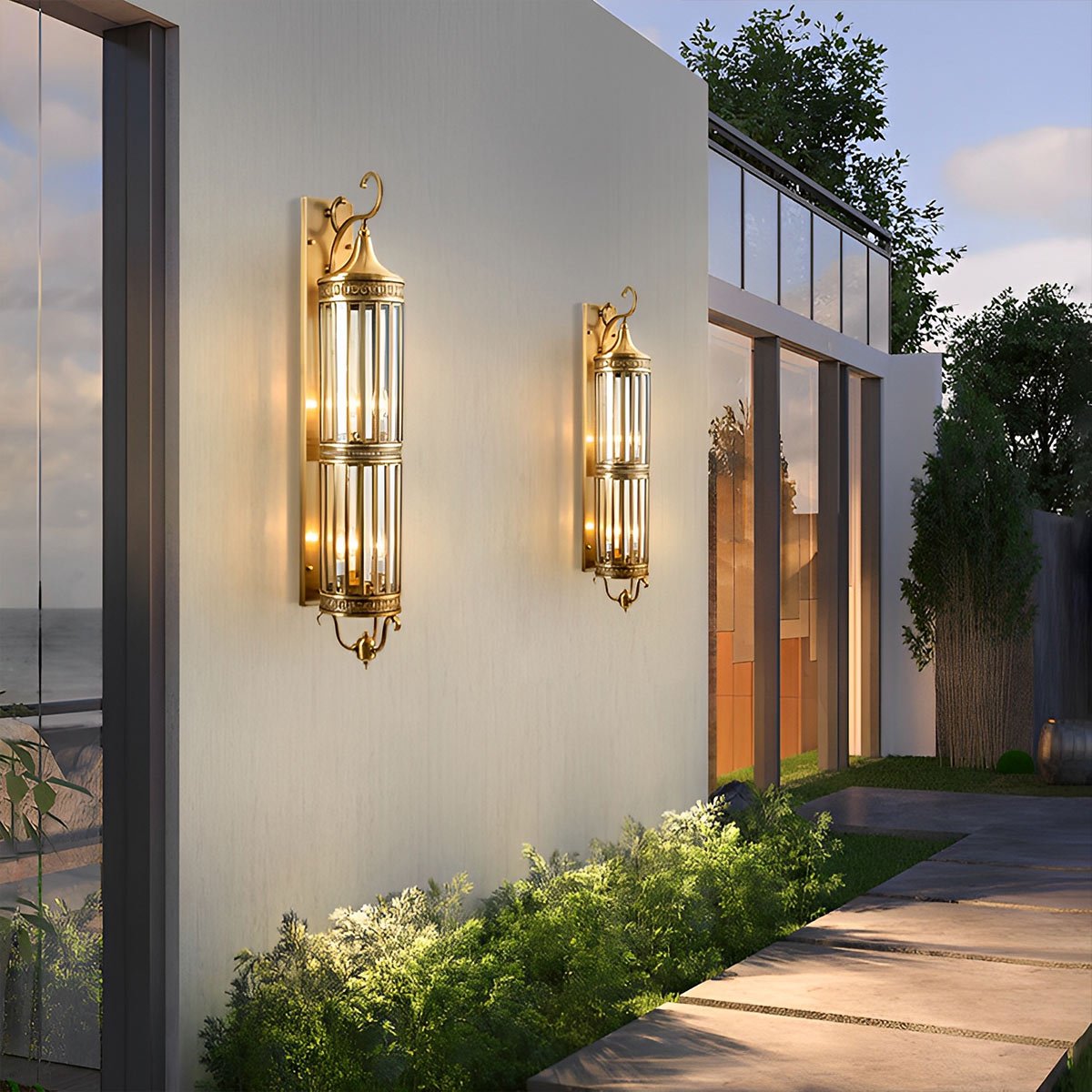 Vintage Waterproof Outdoor Lantern Wall Lamp