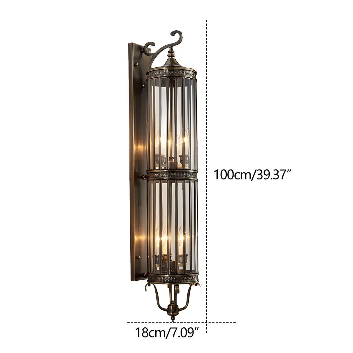 Vintage Waterproof Outdoor Lantern Wall Lamp