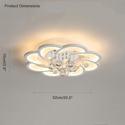 WOMO Big Flower Crystal Ceiling Light-WM1078