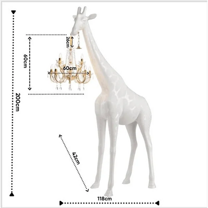 Grande Giraffe Crystal Floor Lamp
