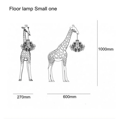 Grande Giraffe Crystal Floor Lamp