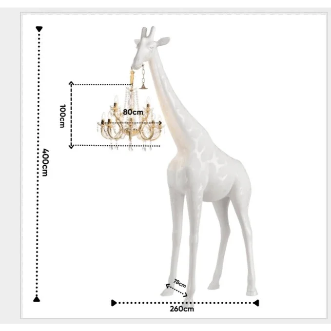 Grande Giraffe Crystal Floor Lamp