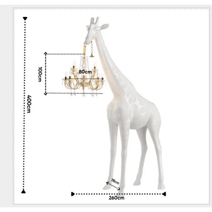 Grande Giraffe Crystal Floor Lamp