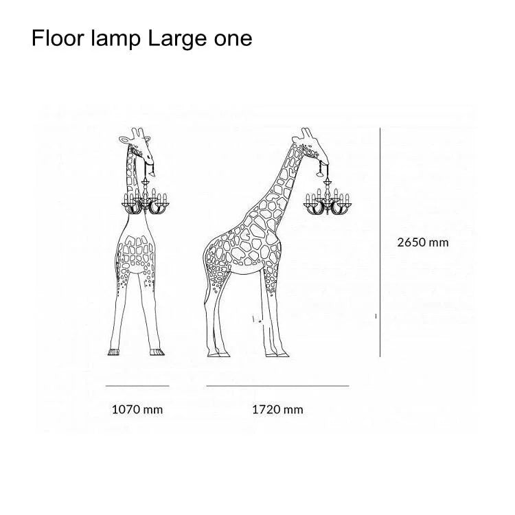 Grande Giraffe Crystal Floor Lamp