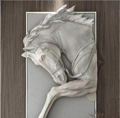 3D Horse Relief Wall Art