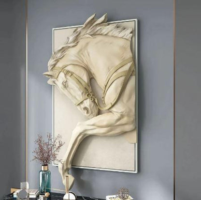 3D Horse Relief Wall Art