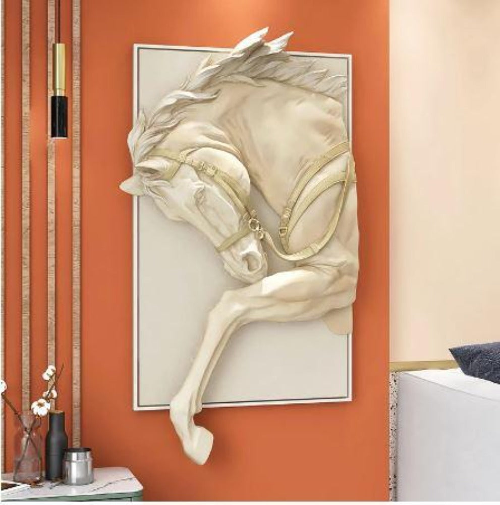 3D Horse Relief Wall Art