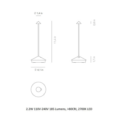 Modern Slim Cordless LED Table Lamp